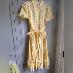 Yellow Gingham Maxi Dress